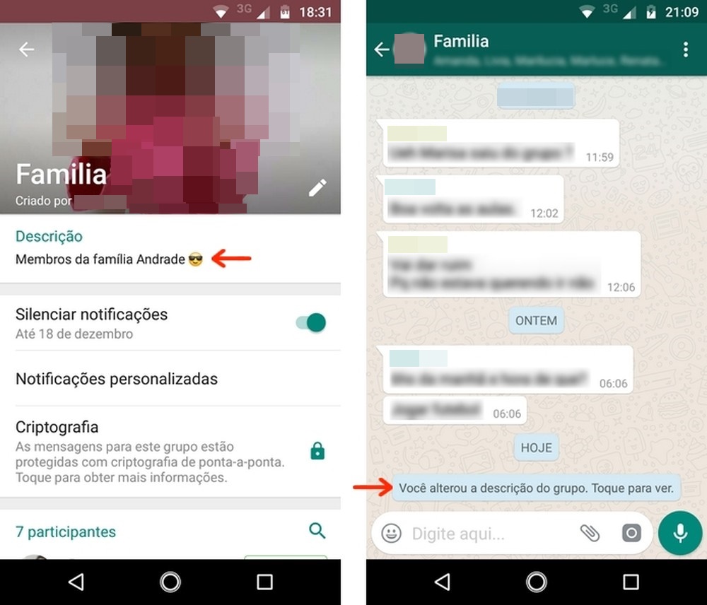 Nova função para grupos no Whatsapp