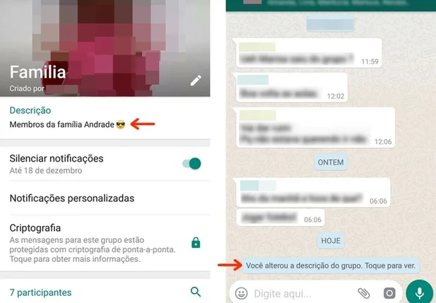 Nova função para grupos no Whatsapp