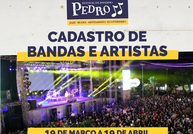 Cadastro de bandas para Fetsival de Inverno de Pedro II