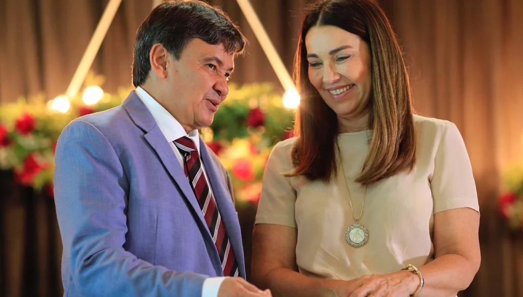 Governador Wellington Dias e vice-governadora em evento no Atlantic City 