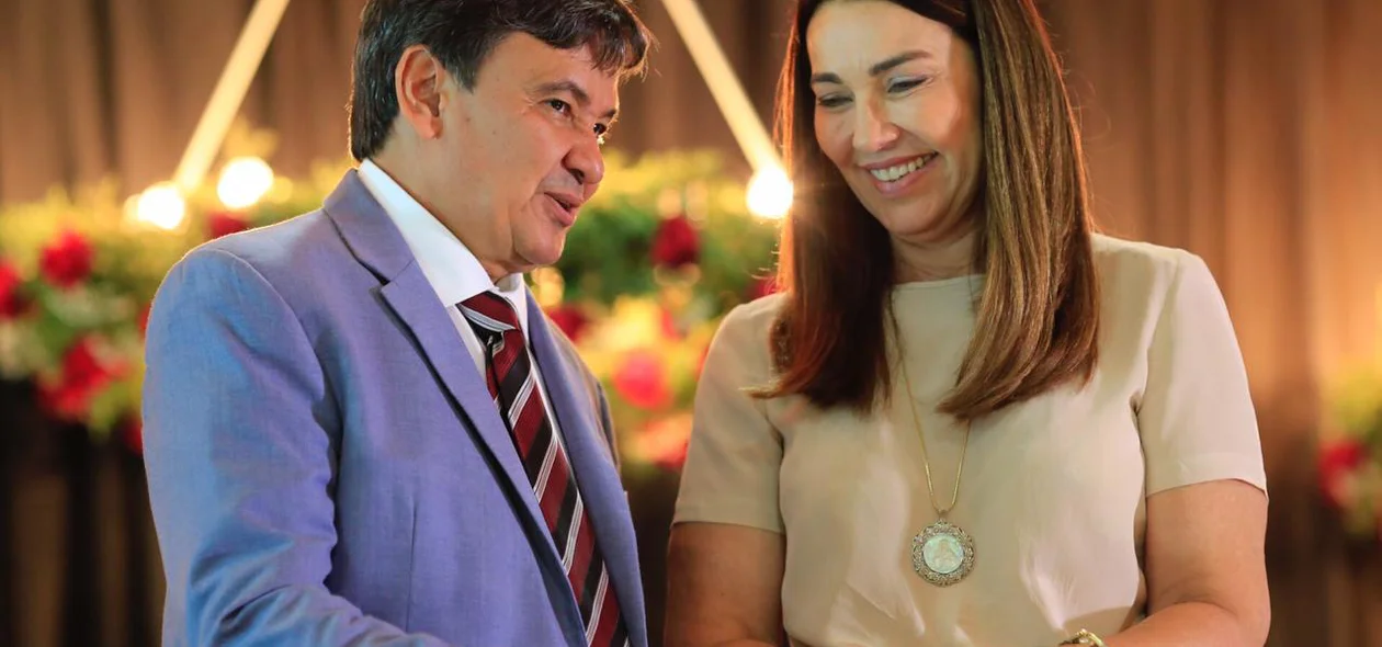 Governador Wellington Dias e vice-governadora em evento no Atlantic City 
