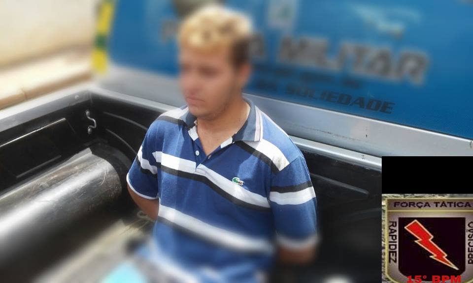 Jovem é preso por tentar matar padrasto com facão