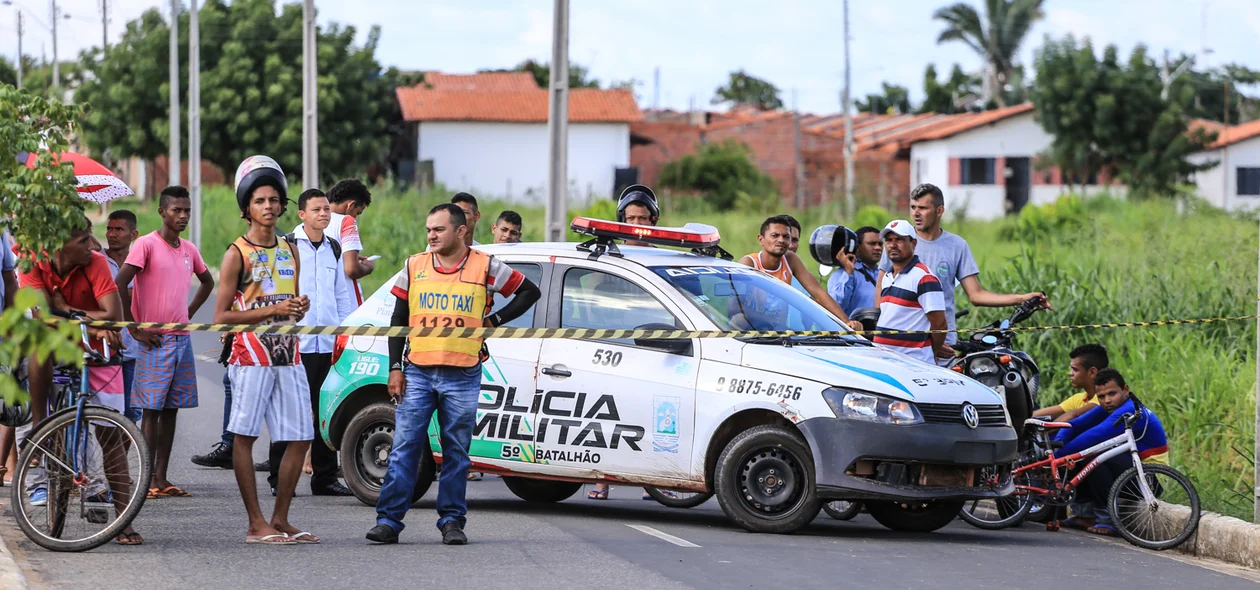 Policia Militar isolou a área 