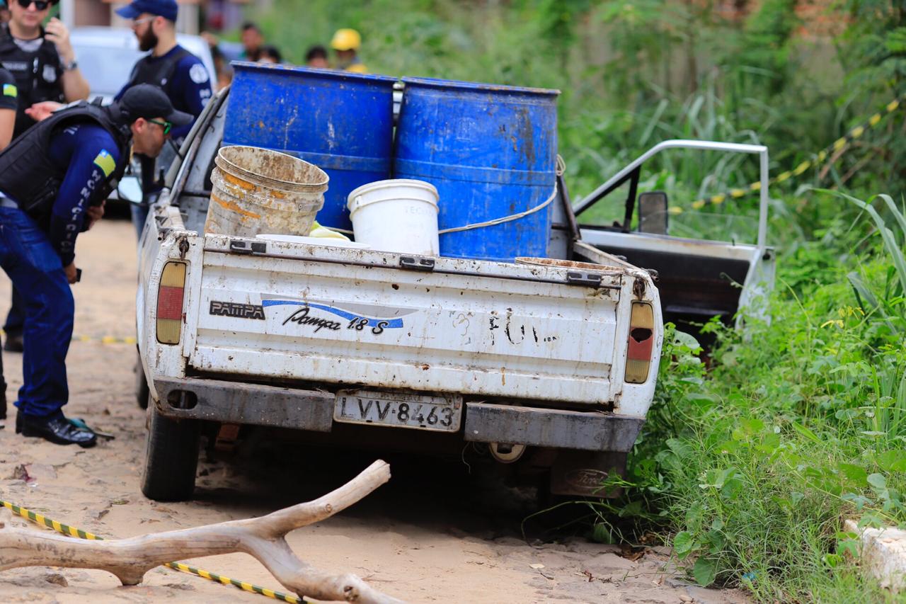 Carro em que a vítima estava 