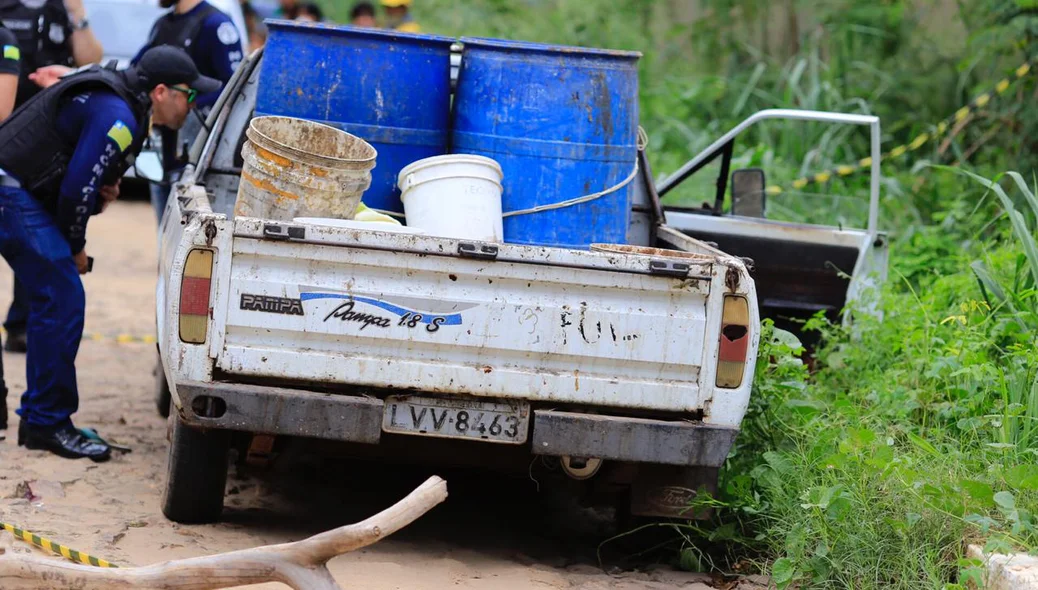 Carro em que a vítima estava 
