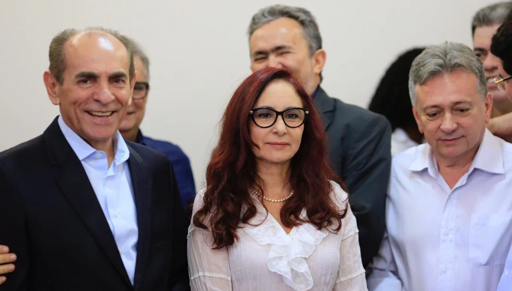 Liziê Coelho e Marcelo Castro durante evento no MDB