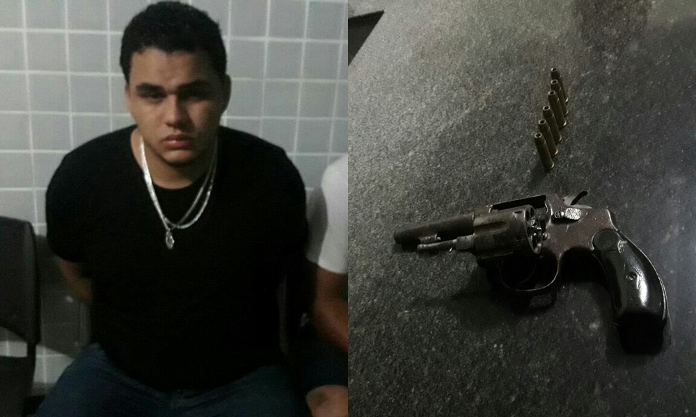 Homem foi preso com arma de fogo e uma grande quantia em dinheiro