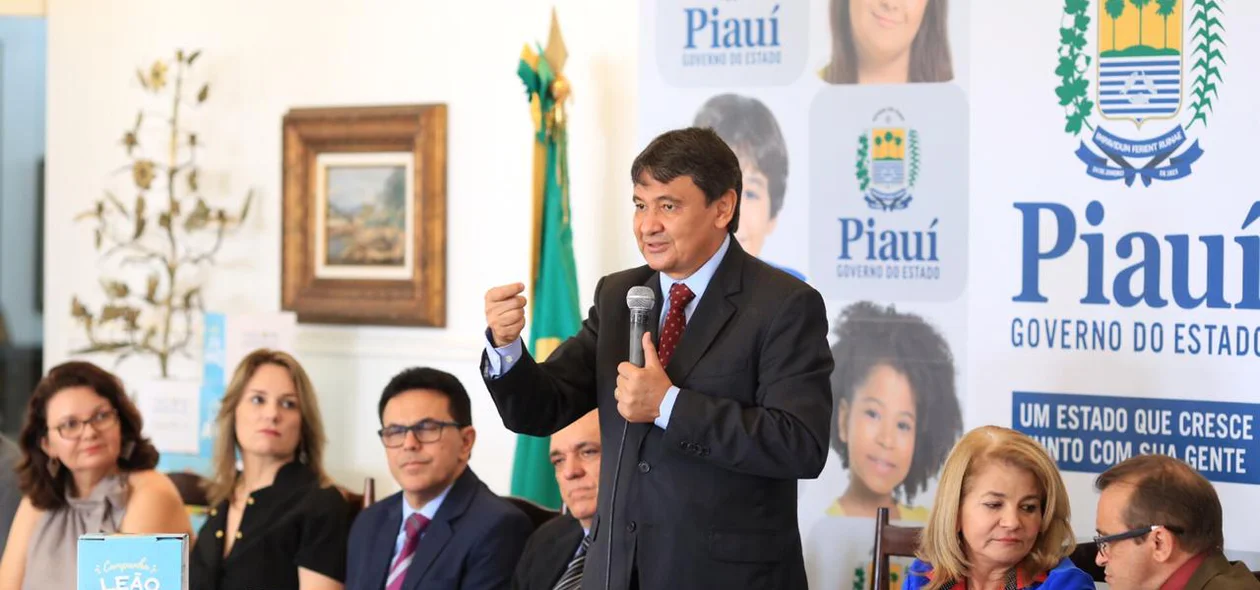 Governador Wellington Dias discursa no lançamento do Programa Leão Amigo