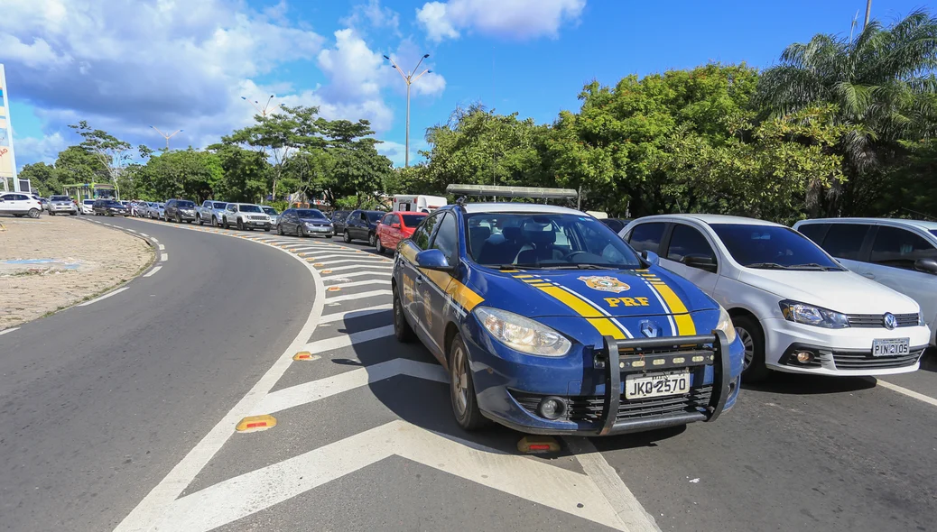 Trânsito ficou lento 