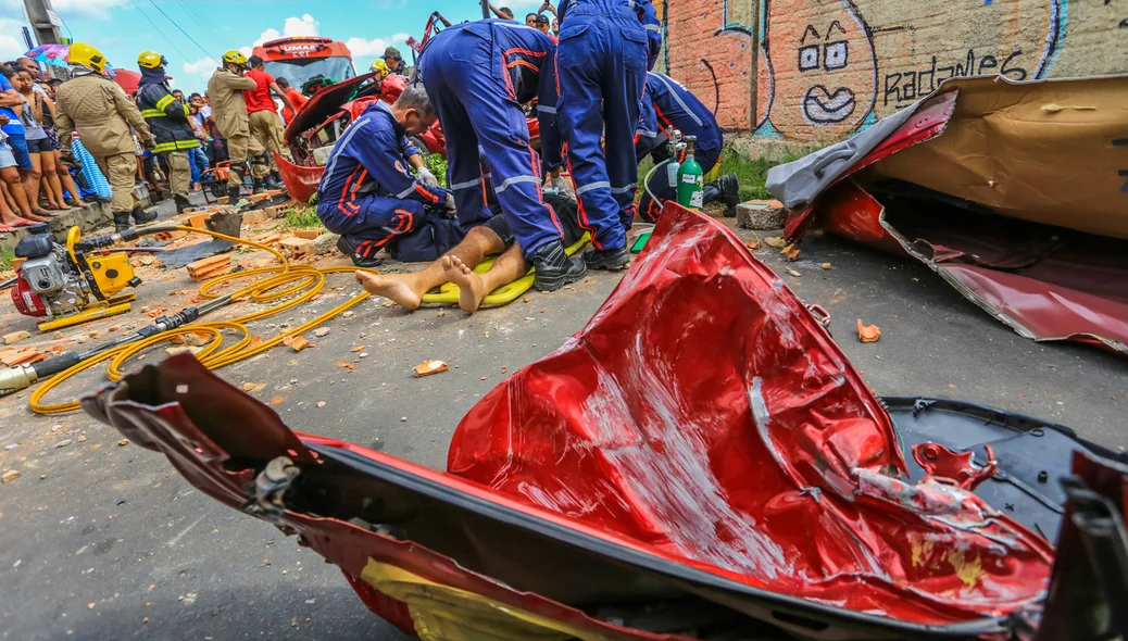 O acidente aconteceu no bairro Renascença 