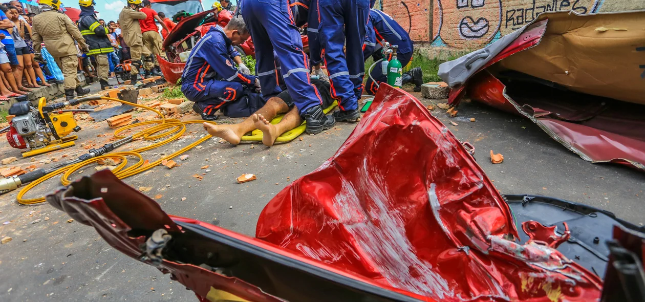 O acidente aconteceu no bairro Renascença 