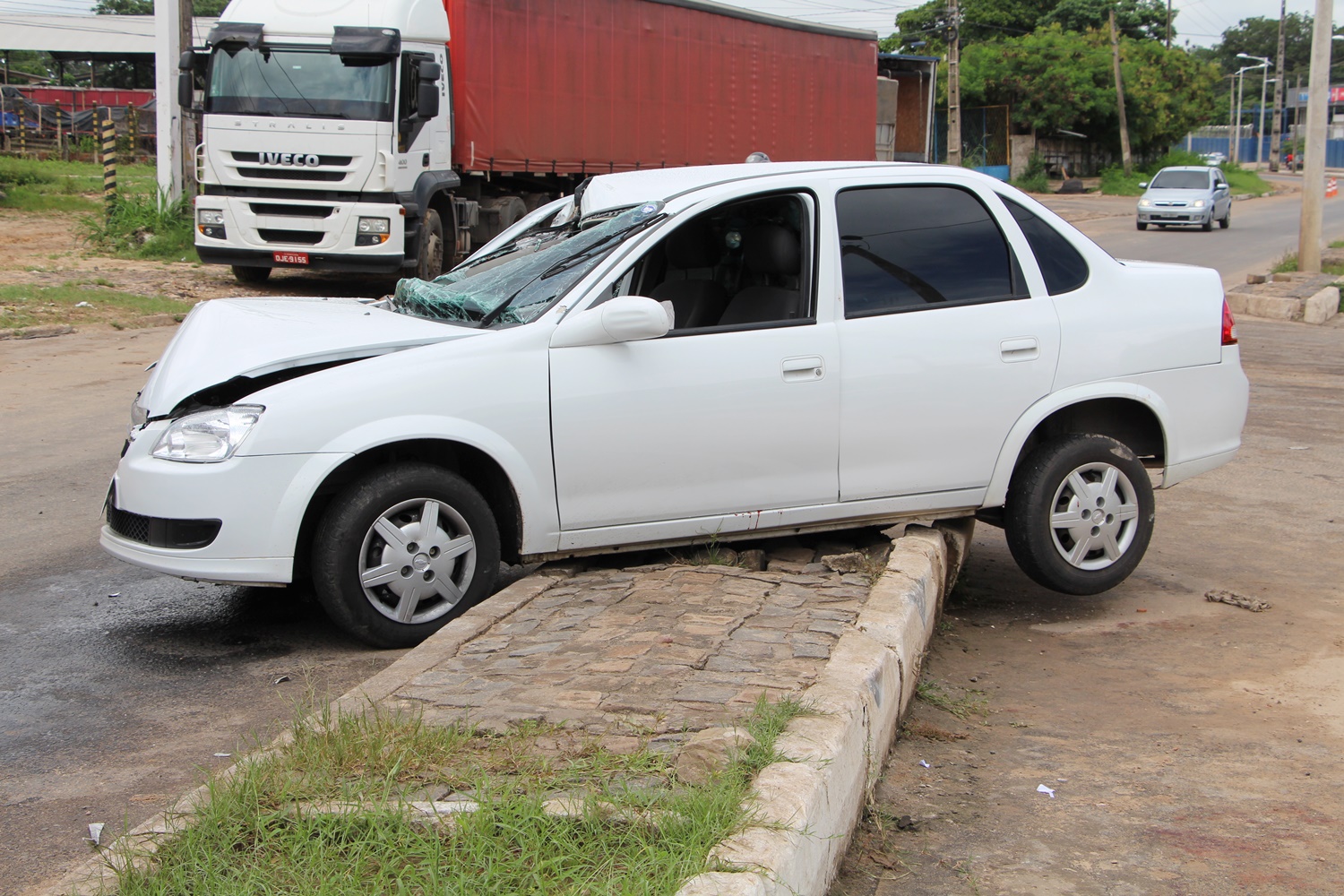 Carro envolvido no acidente