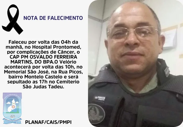 Nota enviada pela PM