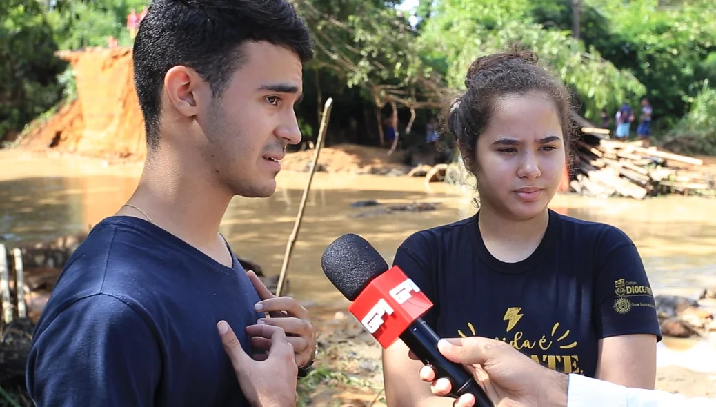 Sebastião Vinicius e Maria Clara relataram momentos de terror durante desabamento da BR 343 em Teresina
