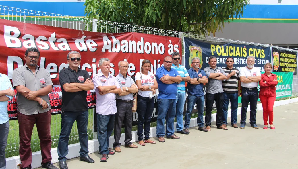 Protesto na inauguração da DHPP