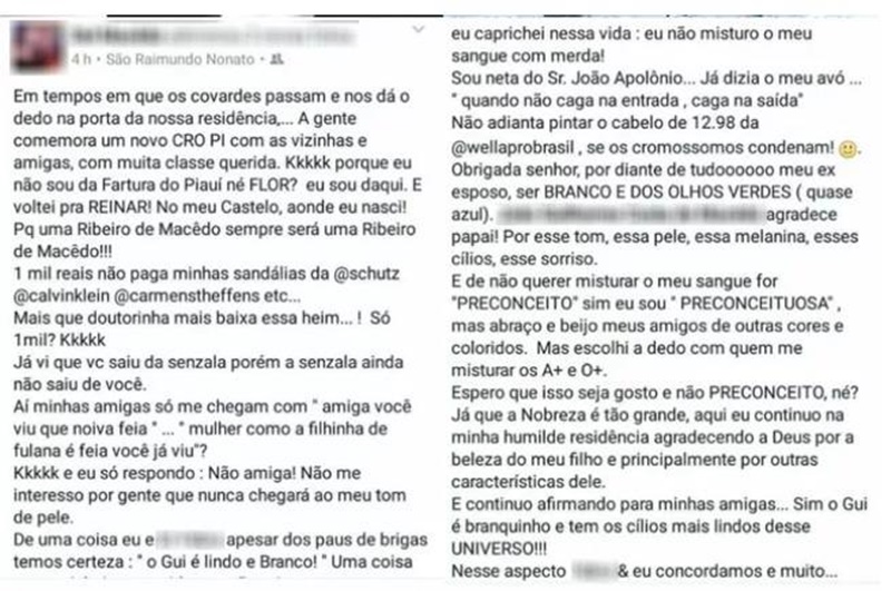 Postagem feita pela dentista