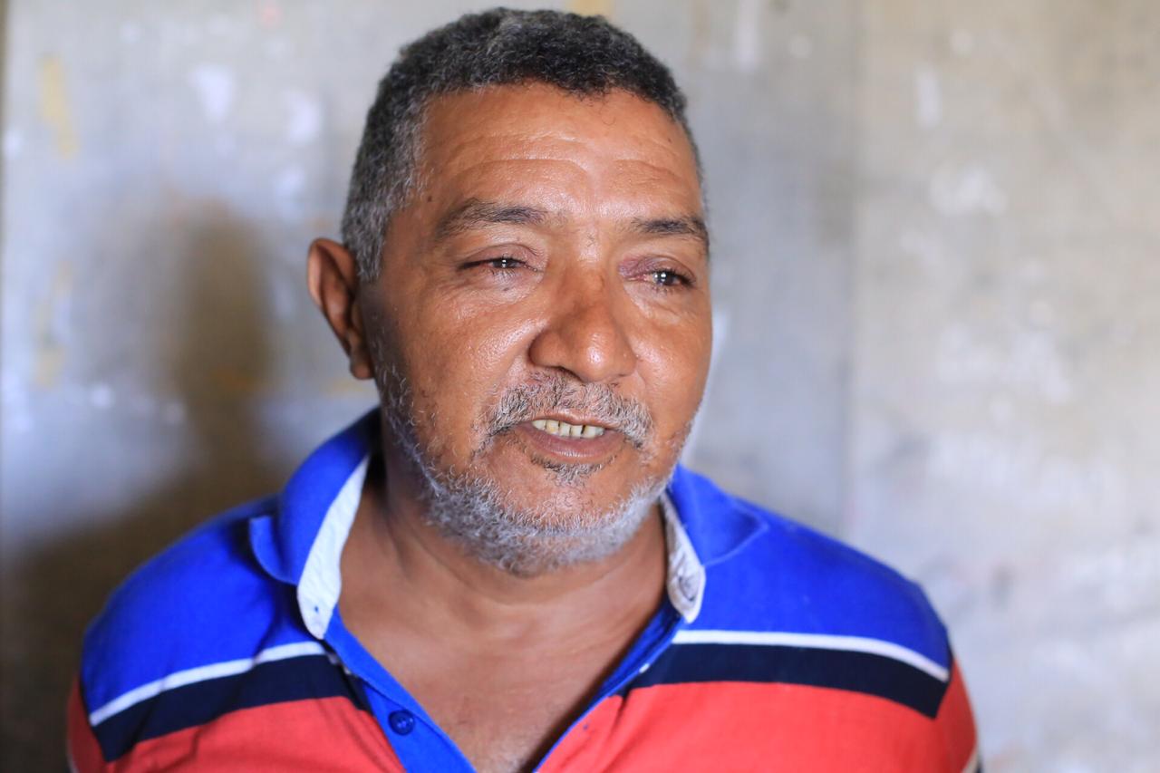 Antônio Fernando está há três dias em um alojamento, em José de Freitas