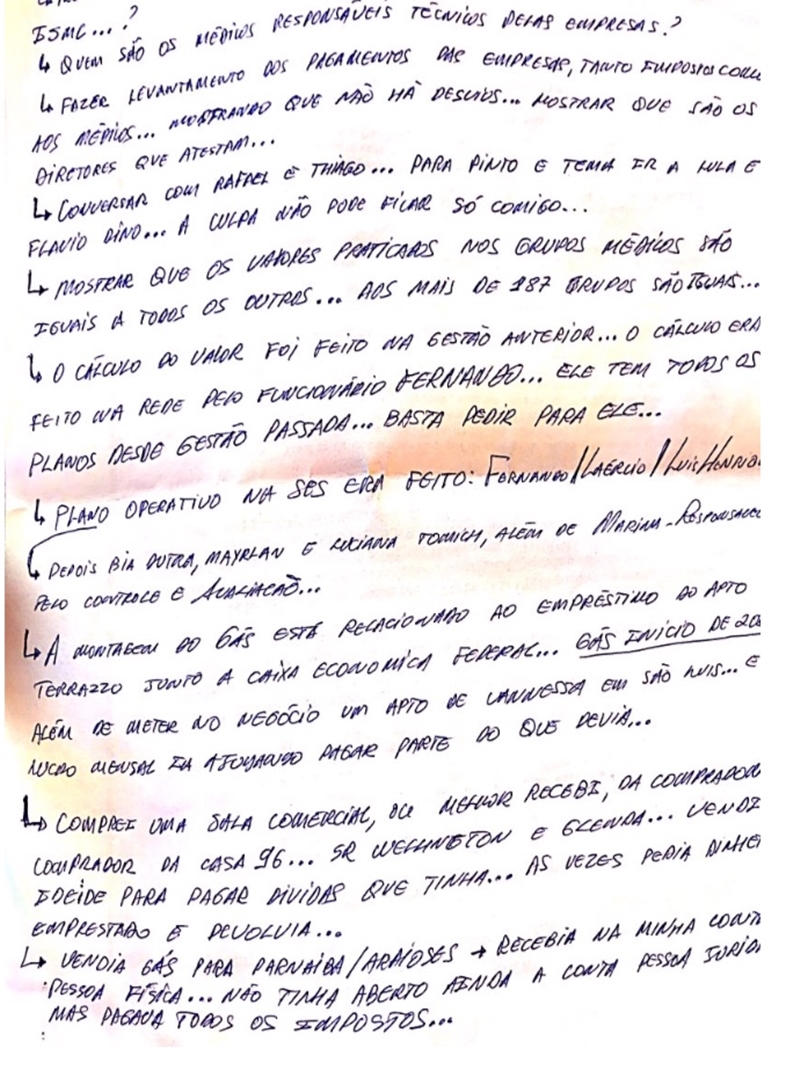 Carta de Mariano Castro, onde cita Flávio Dino e Lula