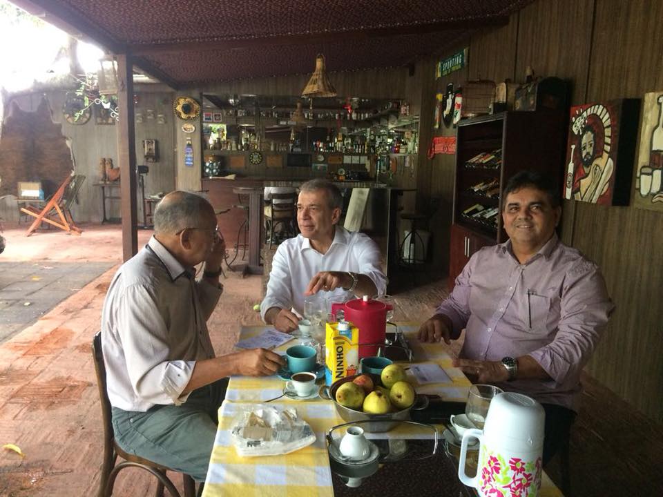 Encontro entre Dr. Pessoa, Elmano Férrer e João Vicente Claudino 