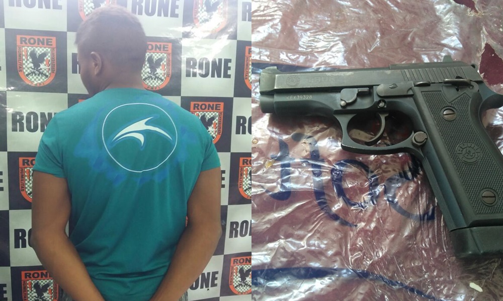Homem foi preso com arma e cinco munições intactas em Teresina