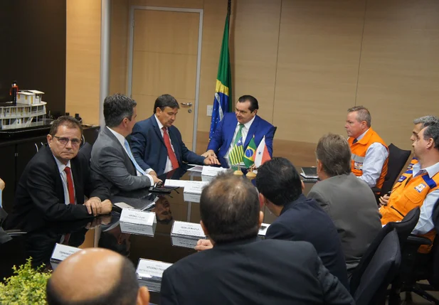 Encontro realizado entre o ministro Antônio de Pádua, Wellington Dias e Ciro Nogueira.