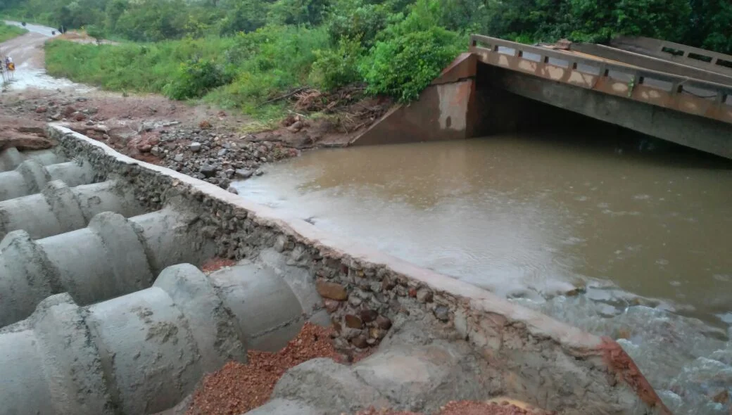 Trecho do desvio na BR 222