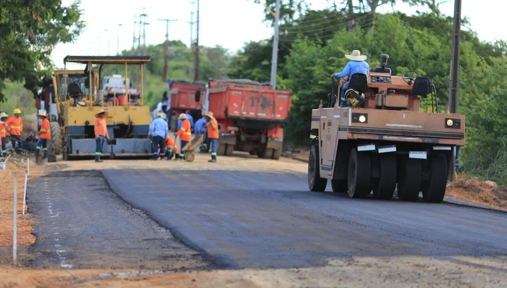 Obra que foi realizada no trecho da BR 343 antes de ser liberado
