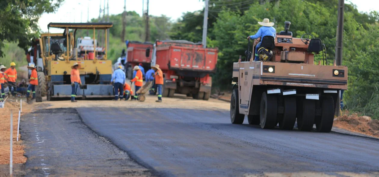 Obra que foi realizada no trecho da BR 343 antes de ser liberado