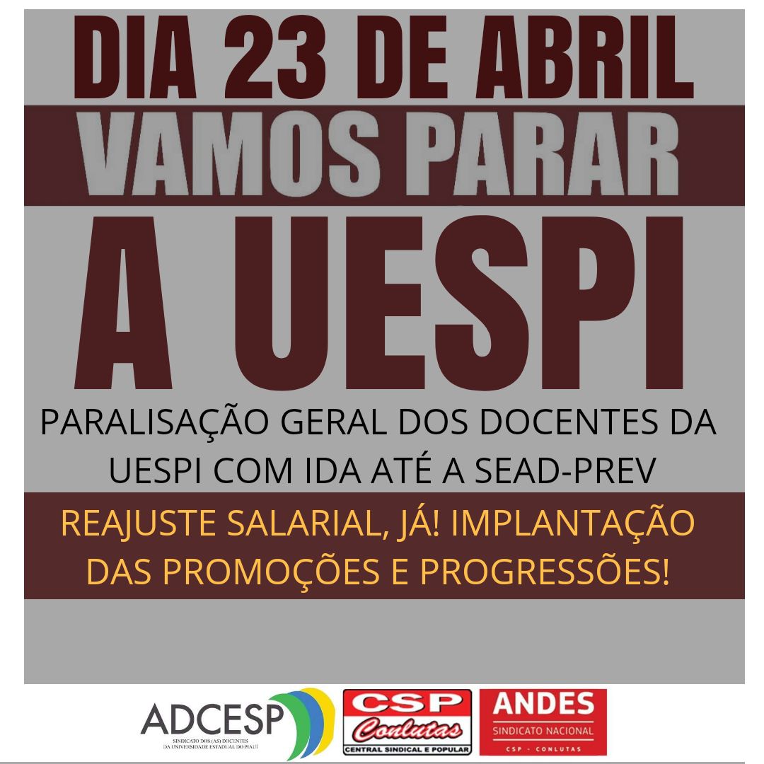 Paralisação docentes da Uespi