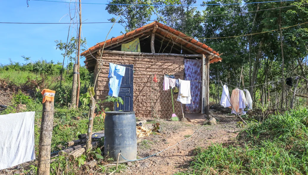 Casas do Povoado Árvores Verdes, zona rural de Teresina 
