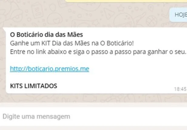 Golpe aplicado em nome do O Boticário