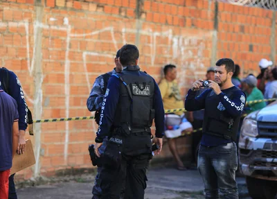 Polícia Civil no local 