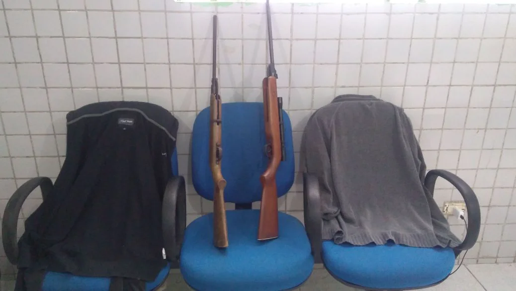 Armas apreendidas pela PM