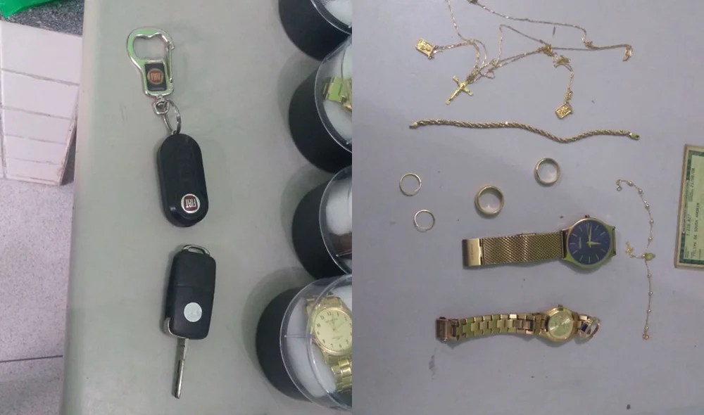 Material da joalheria Rubi apreendido pela Força Tática do 9º Batalhão