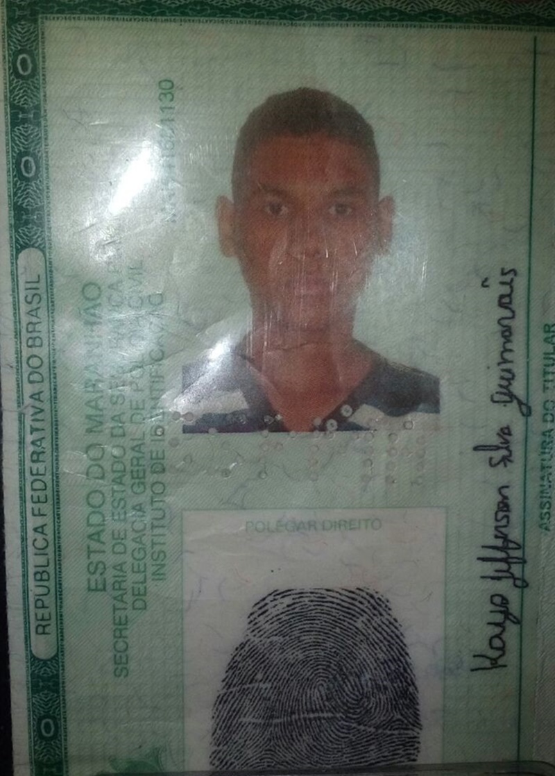 Kayo Jefferson morreu com um tiro na cabeça em Timon