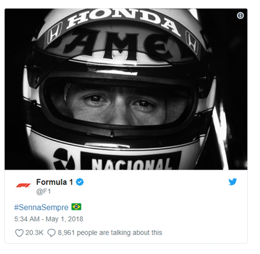 Fórmula 1 faz homenagem a Ayrton Senna 