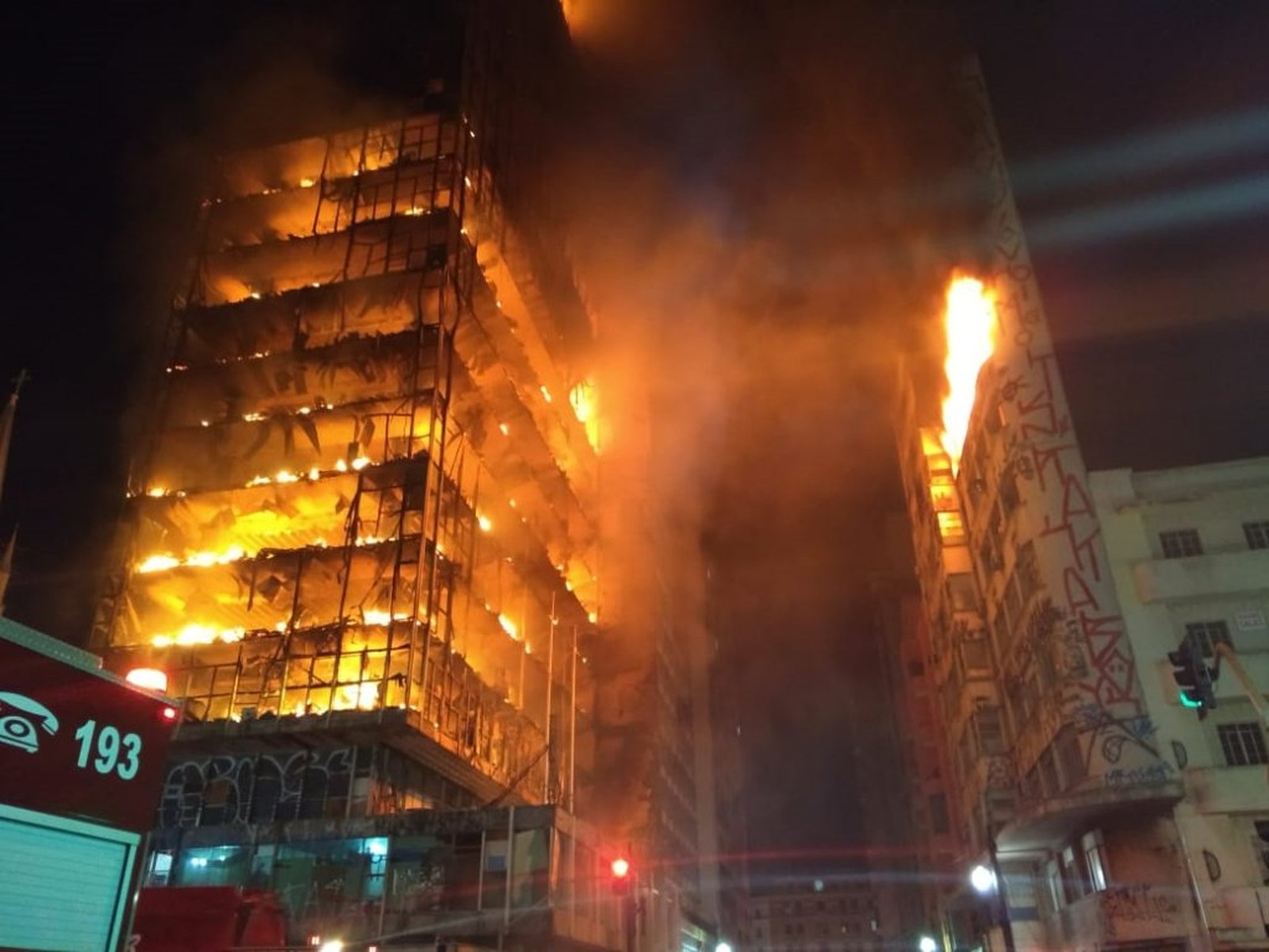 Incêndio em prédio de São Paulo