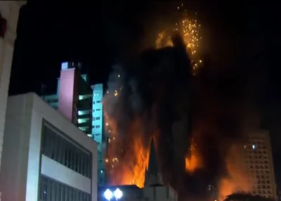 Prédio desaba em São Paulo