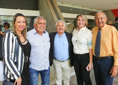 Andréia, Menandro, Elmano, Major Elizete e Dr. Pessoa