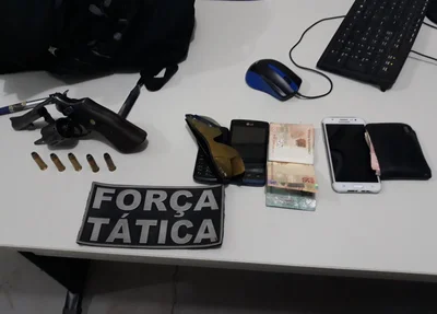 Objetos apreendidos pela Força Tática 