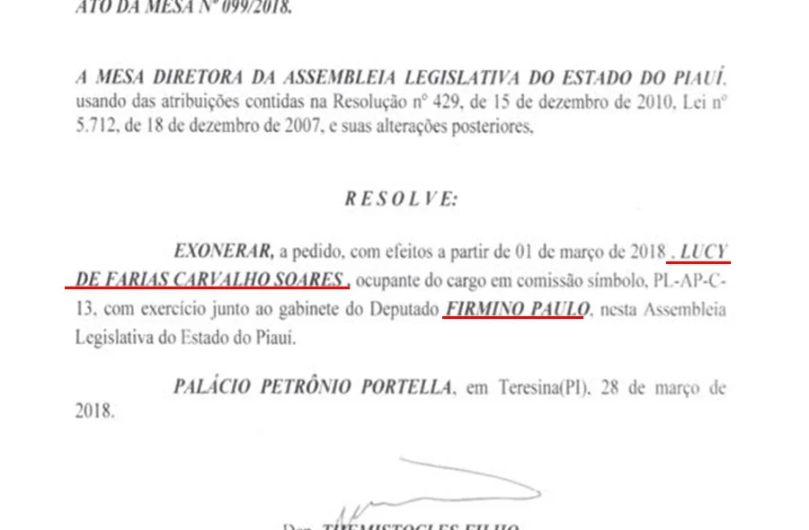Exoneração de Lucy Silveira 