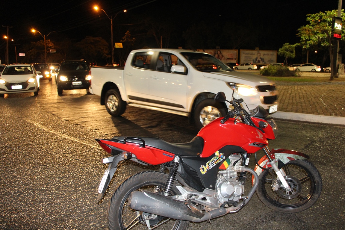 Motocicleta envolvida no acidente