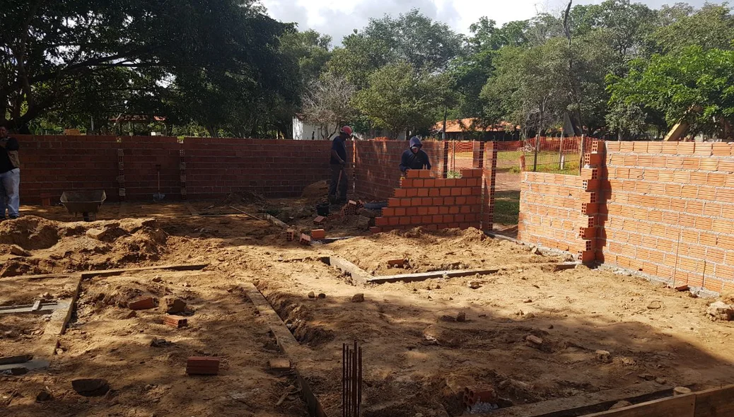 Construção do novo restaurante