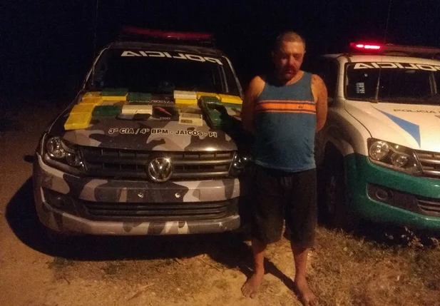 Suspeito preso pela PM