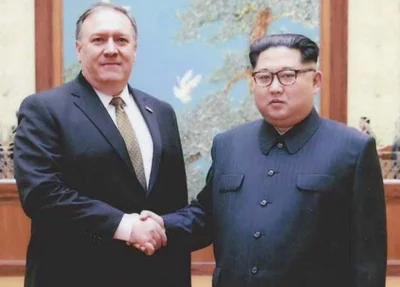 Make Pompeo e Kim Jong Un