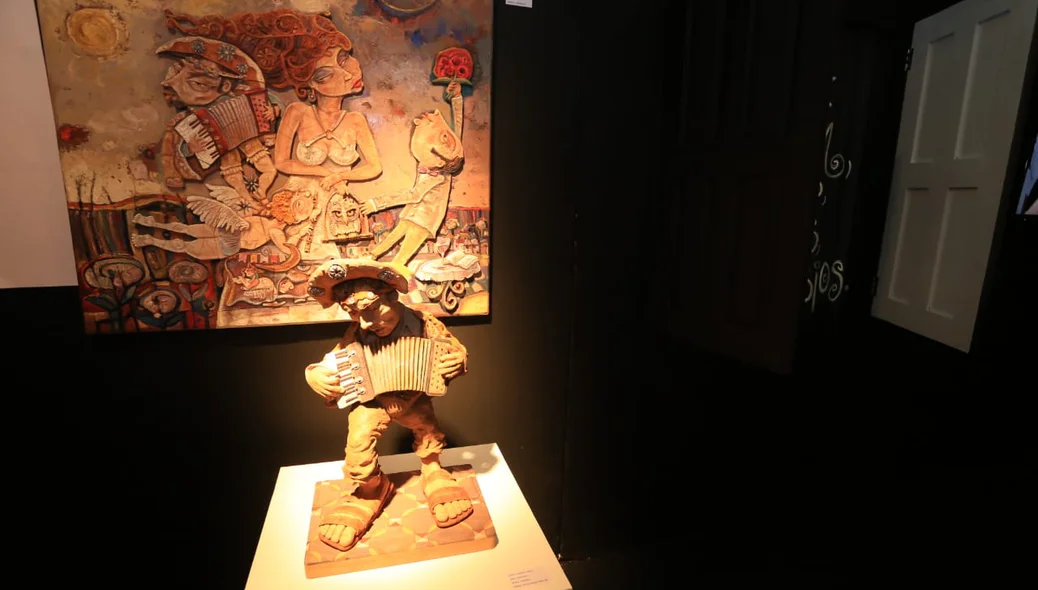 Exposição no Clube dos Diários, na solenidade de abertura do Abrindo os Olhos para Enxergar o Mundo