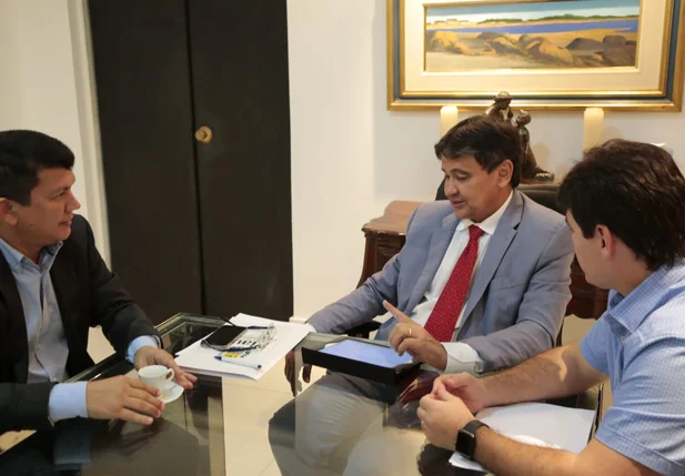 Reunião entre o prefeito Rubens Vieira e o governador Wellington Dias