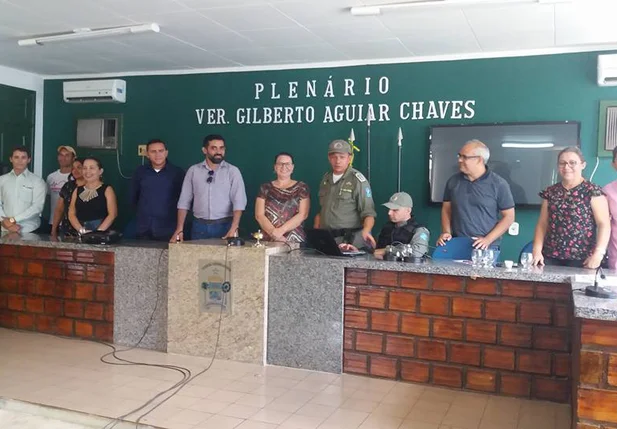 Solenidade de inauguração do Pelotão Mirim em Esperantina