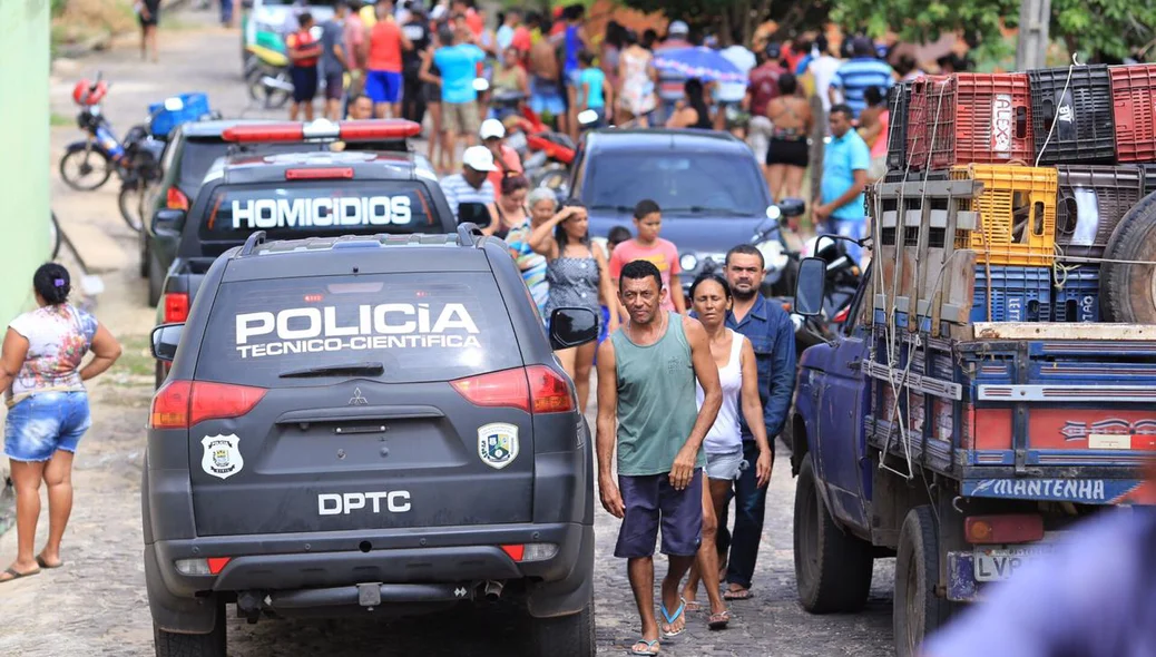 A vítima foi atingida com um tiro na região do tórax