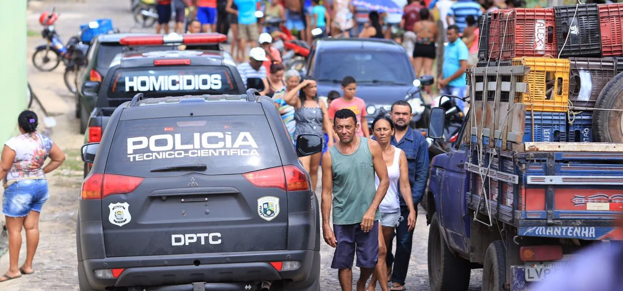 A vítima foi atingida com um tiro na região do tórax